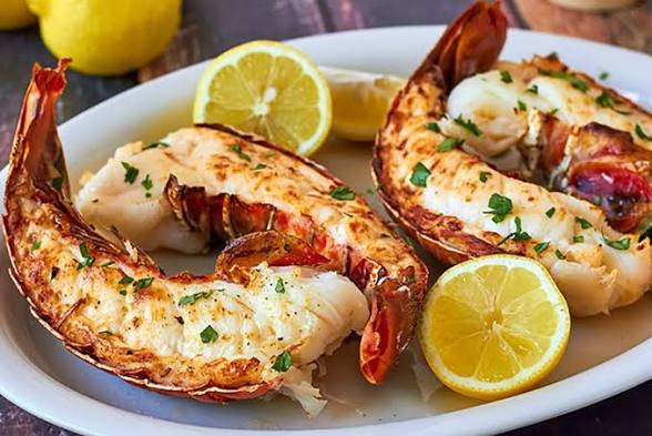 Australian Cold Water Lobster Tails prepared