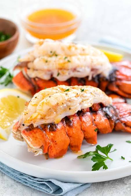 Maine Cold Water Lobster Tails prepared
