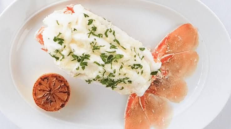 South African Cold Water Lobster Tails prepared